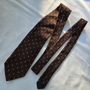 "346" Brooks Brothers pure silk brown and gold tie